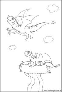 malvorlage-drachen-ausmalbild-fliegen