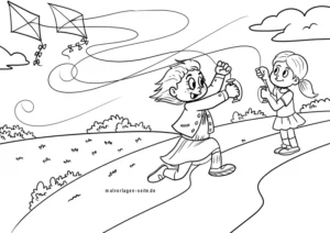 malvorlage-drachen-steigen-lassen-mit-kindern