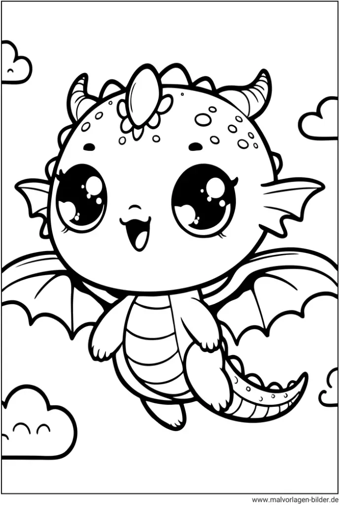 malvorlage-drachenbaby-fliegt