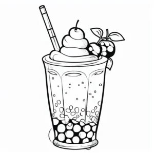 malvorlage-eines-getraenks-mit-sahne-und-fruechten