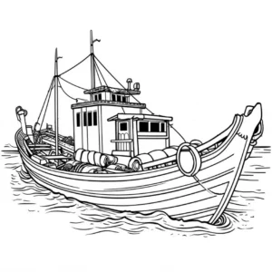 malvorlage-eines-klassischen-fischerbootes-fuer-kreative-kinder