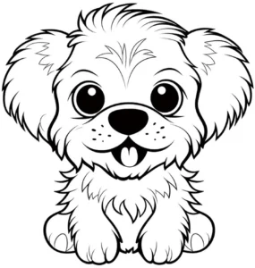 malvorlage-eines-pelzigen-hundes-zum-ausmalen