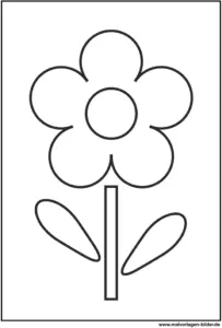 malvorlage-einfache-blume-ausmalbild