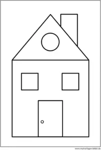 malvorlage-einfaches-haus-zum-ausmalen