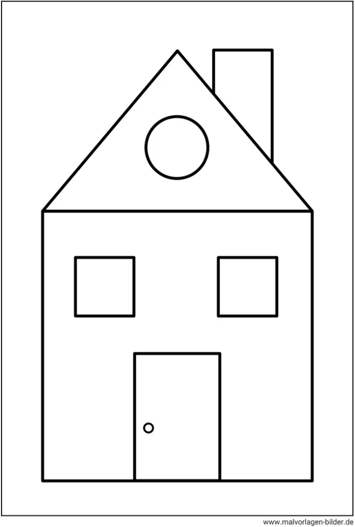 malvorlage-einfaches-haus-zum-ausmalen