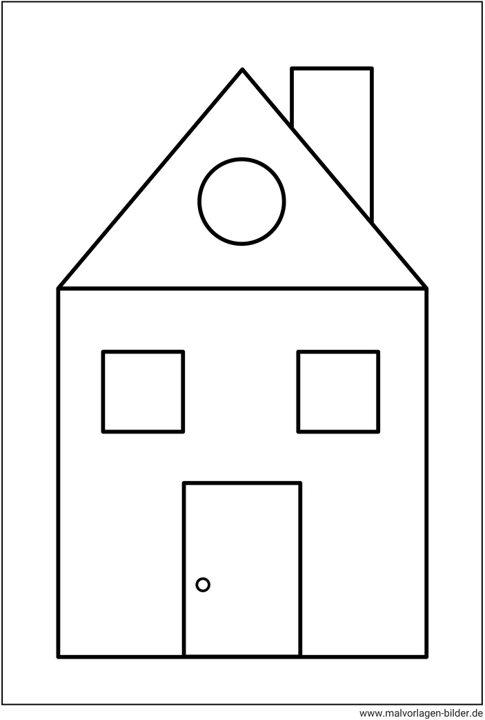 malvorlage-einfaches-haus-zum-ausmalen