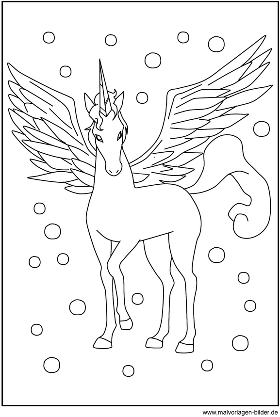 malvorlage-einhorn-fluegel-fantasy-bilder