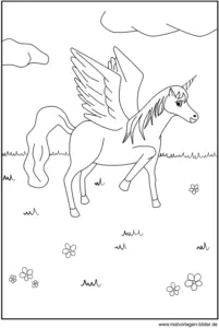 malvorlage-einhorn-mit-fluegeln