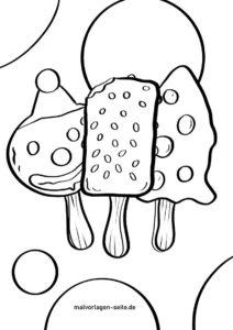 malvorlage-eis-am-stiel-mit-verschiedenen-designs