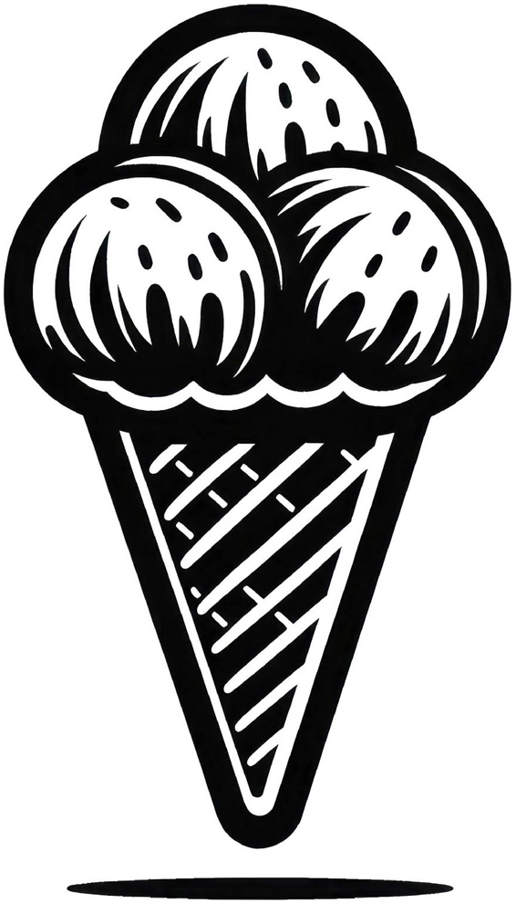malvorlage-eis-mit-drei-kugeln-im-waffelcone