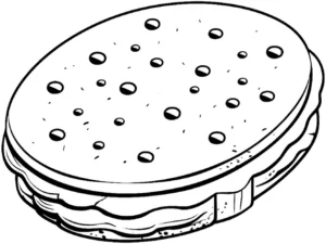 malvorlage-eis-sandwich-mit-keksen