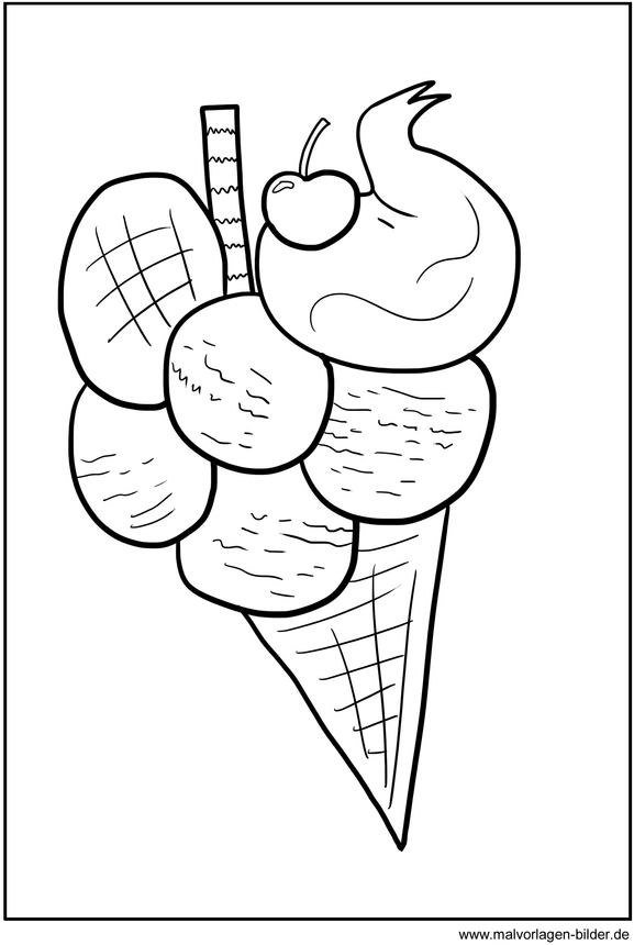 malvorlage-eis-waffel-kreatives-ausmalen-fuer-kinder