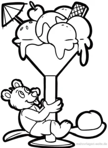 malvorlage-eisbecher-mit-baeren-und-eis