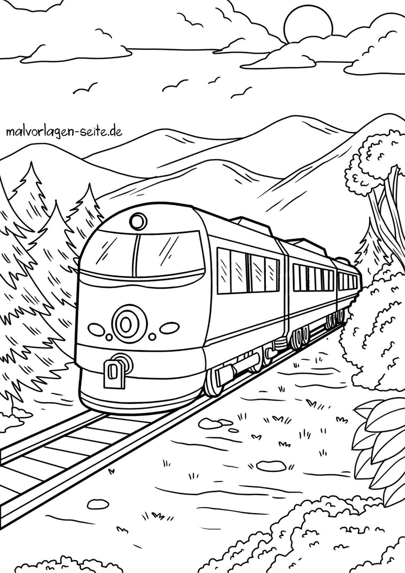 malvorlage-eisenbahn-zug-in-der-natur