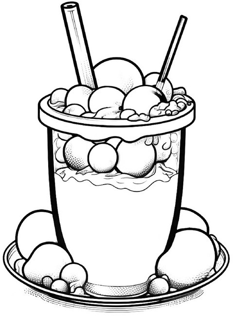 malvorlage-eisgetraenk-bunte-eiskugeln
