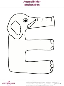 malvorlage-elefant-e-buchstabe-ausmalen