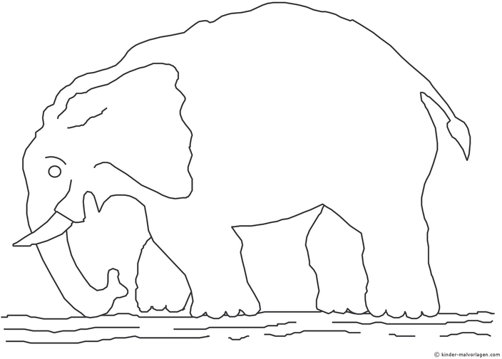 malvorlage-elefant-gross-rüssel-dick-beine