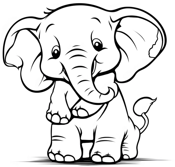 malvorlage-elefant-mit-freundlichem-laecheln