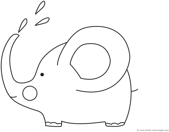 malvorlage-elefant-wasser-spritzen