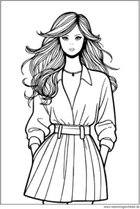 malvorlage-elegante-figur-moderne-kleidung
