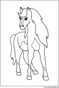 malvorlage-elegantes-pferd-ausmalen