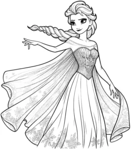 malvorlage-elsa-elegante-pose-details