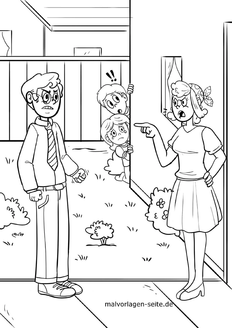 malvorlage-emotionale-szenen-und-neugierige-kinder