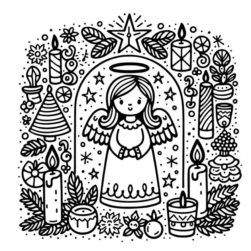 malvorlage-engel-mit-weihnachtsmotiven