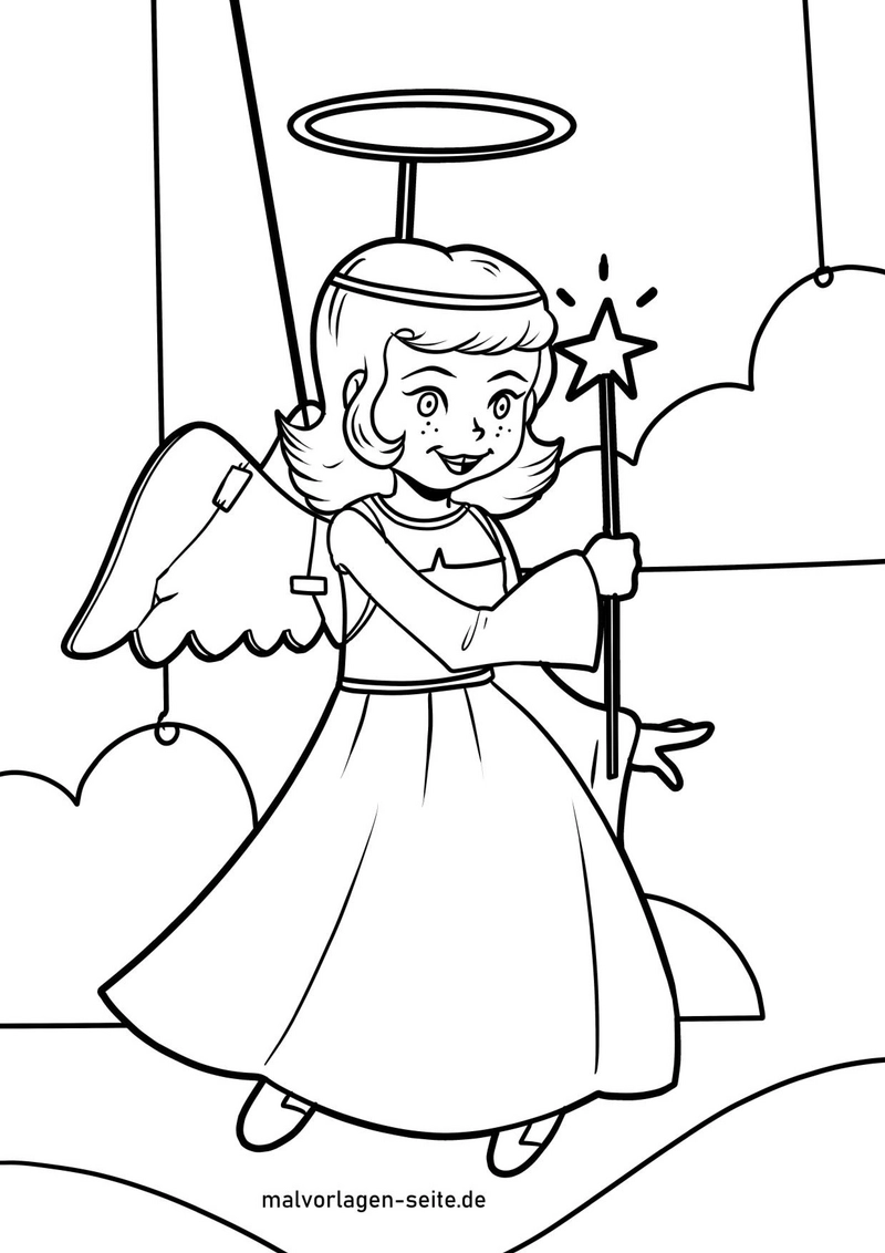 malvorlage-engelchen-heiligenschein-zauberstab