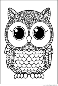 malvorlage-eule-ausmalbild-zeichnen