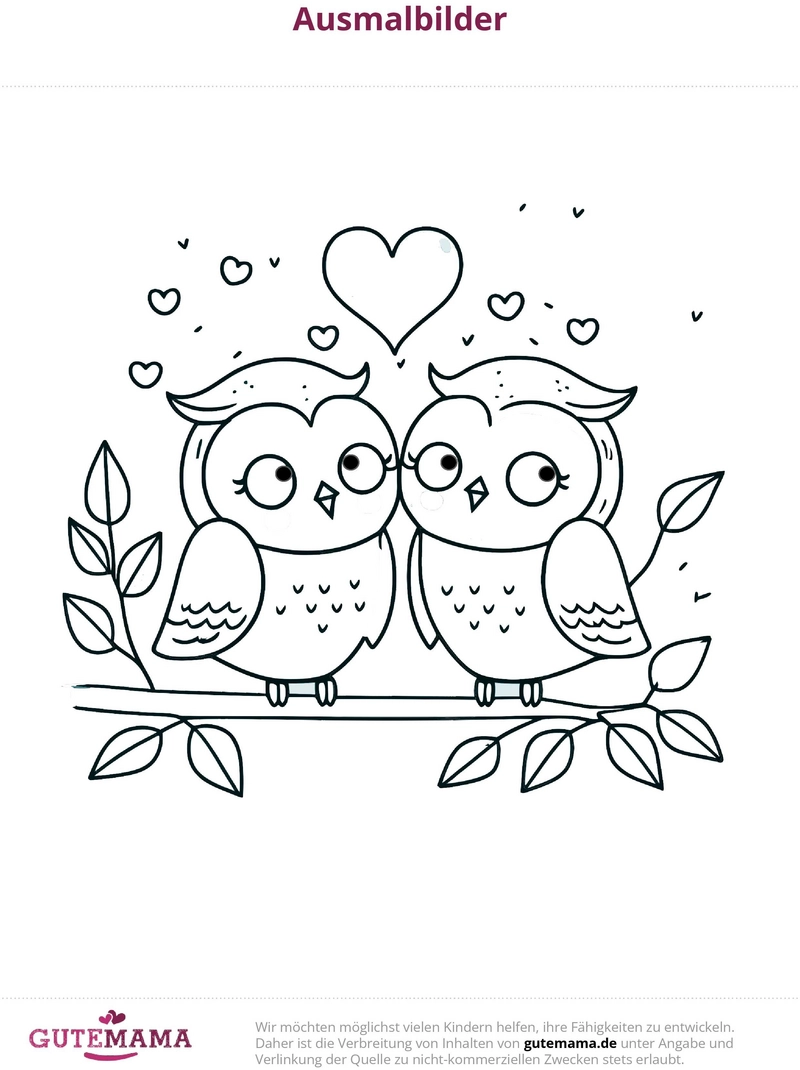malvorlage-eulen-herzen-ausmalen