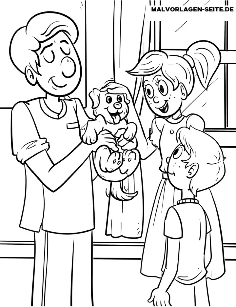 malvorlage-familienfreuden-mit-hund
