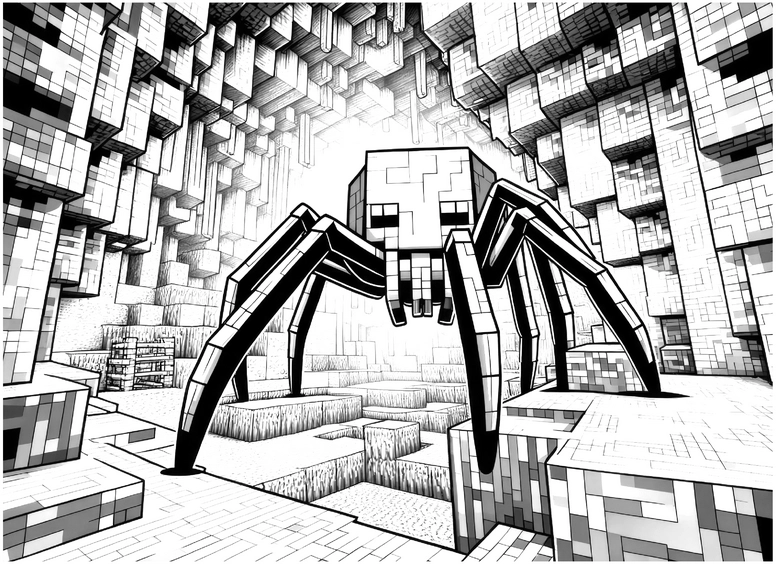 malvorlage-fantasie-spinne-pixelwelt