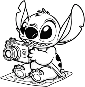 malvorlage-fantasievolles-wesen-mit-fotoapparat