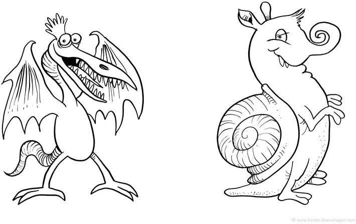 malvorlage-fantasiewesen-und-tiere