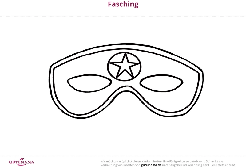 malvorlage-faschingsmaske-mit-stern