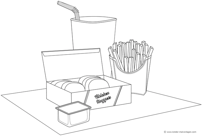 malvorlage-fast-food-menu-chicken-nuggets