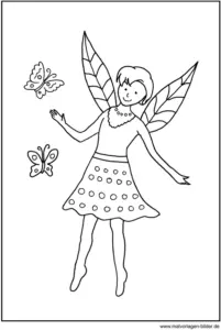 malvorlage-fee-und-schmetterlinge