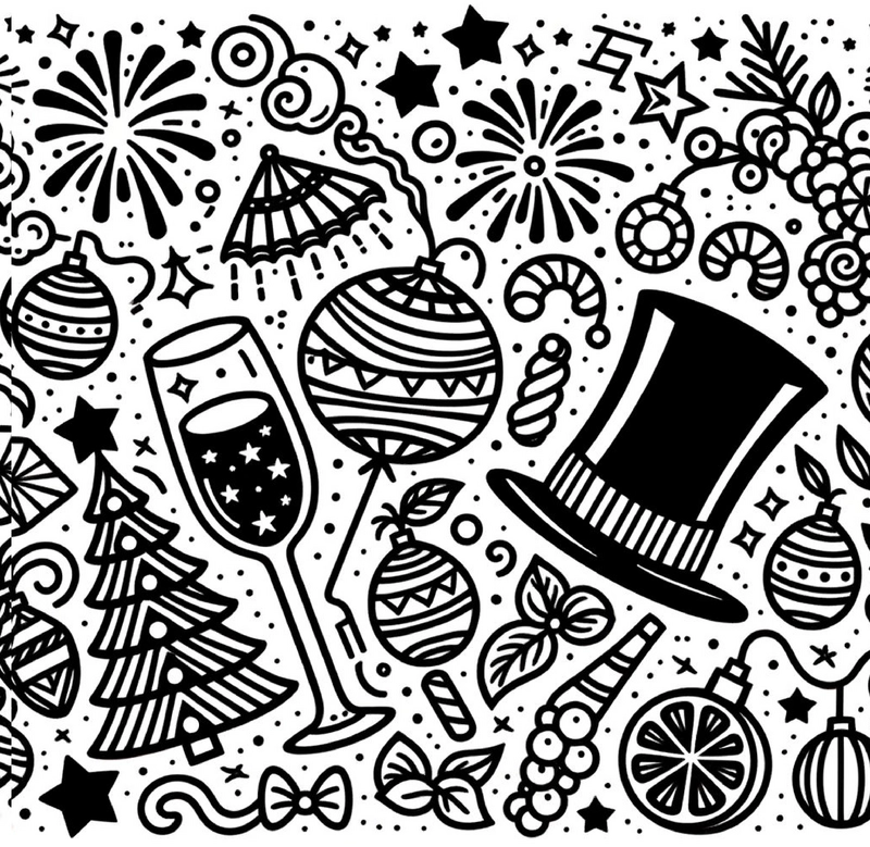 malvorlage-festliche-motive-weihnachtsbaum-feuerwerk