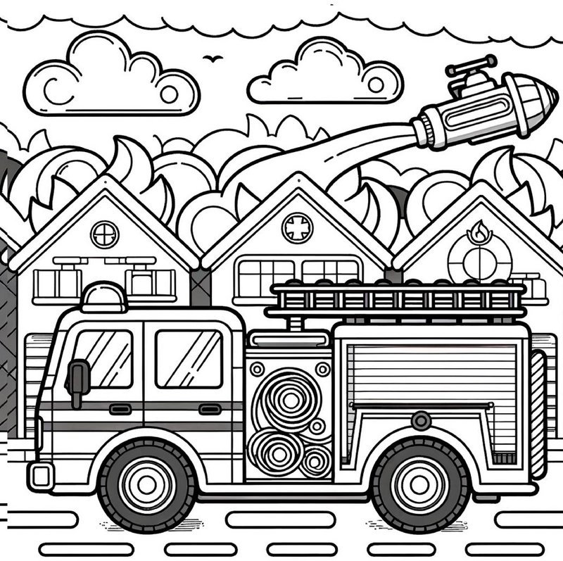 malvorlage-feuerwehrfahrzeug-ausmalbild