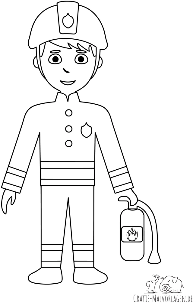 malvorlage-feuerwehrmann-mit-feuerloescher