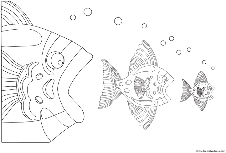 malvorlage-fische-blubbernde-luftblasen