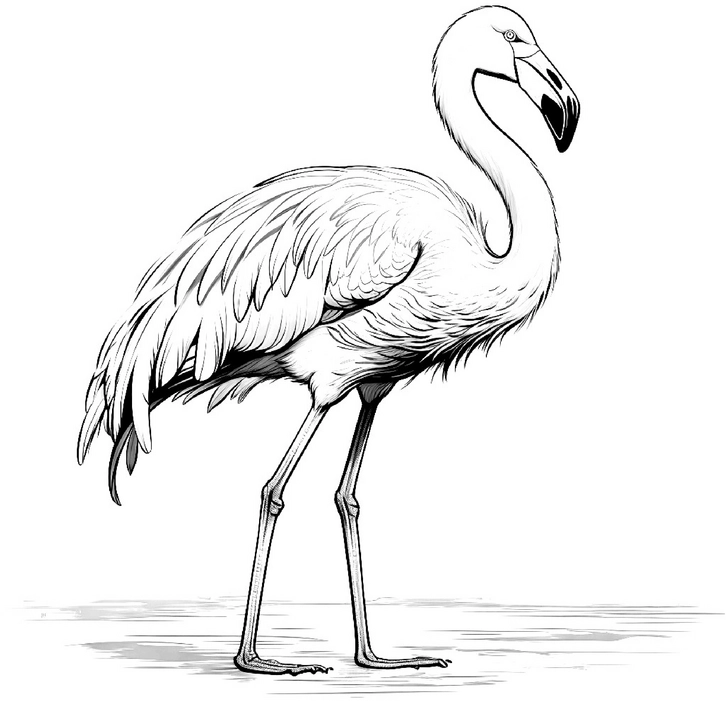 malvorlage-flamingo-malen-erforschen