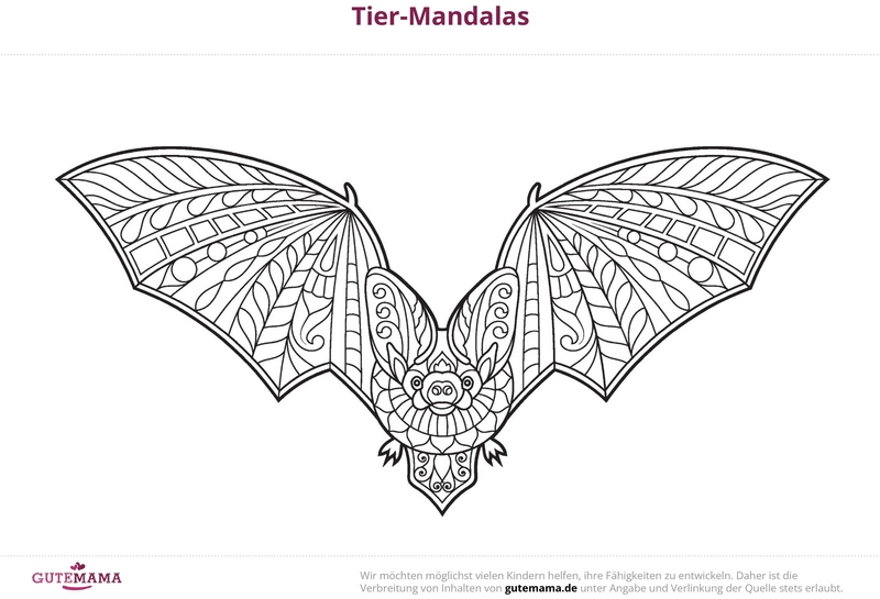 malvorlage-fledermaus-mandala-geometrische-muster