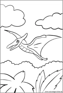 malvorlage-fliegender-dinosaurier-ausmalbild