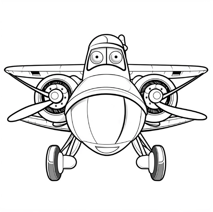 malvorlage-fliegendes-spielzeugflugzeug-ausmalen