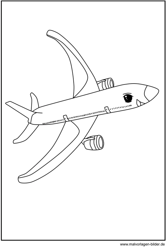 malvorlage-flugzeug-ausmalbild