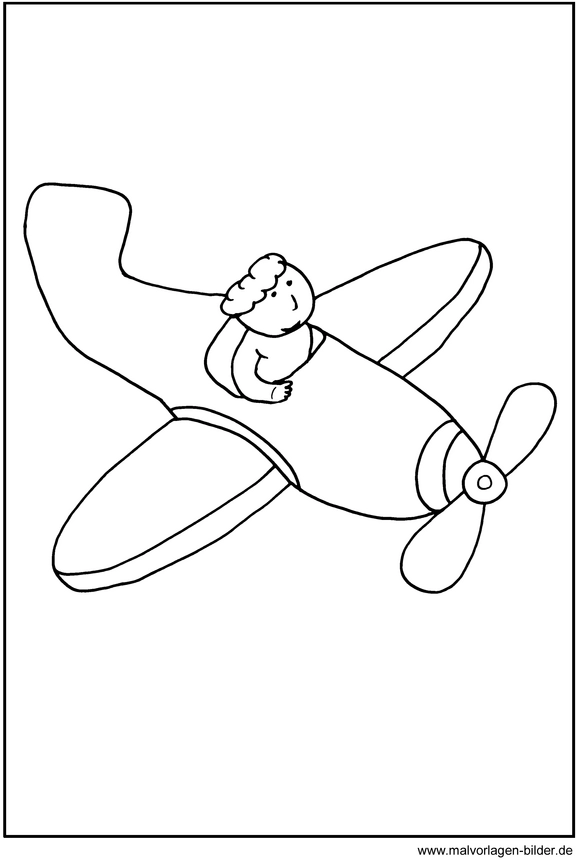 malvorlage-flugzeug-ideen-kreativ-erleben