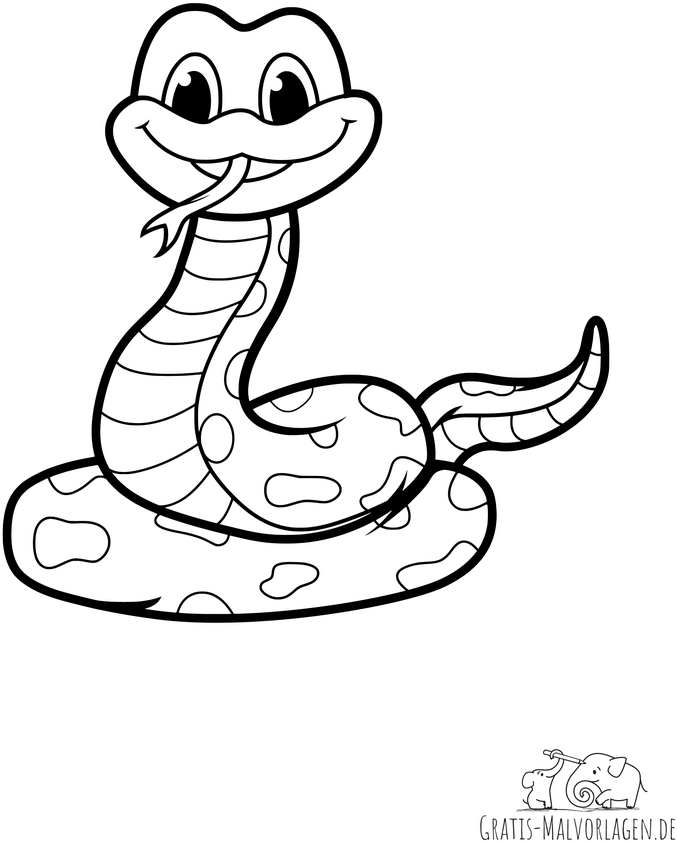 malvorlage-freundliche-schlange-ausmalen