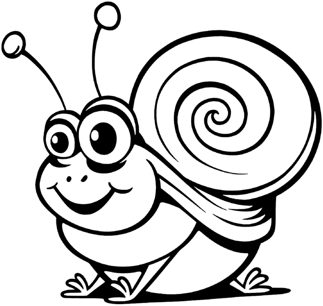 malvorlage-freundliche-schnecke-mit-spiralförmigem-haus